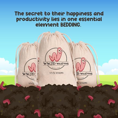 Red Wigglers Composting Worms, 1/4lb Red Worms for Composting for Gardens - size: 1/4lb