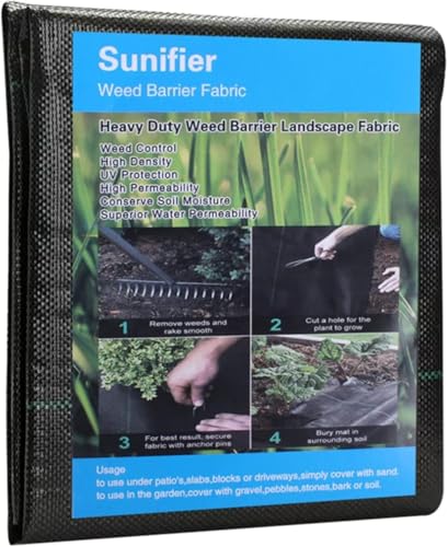 Weed Barrier Landscape Fabric Heavy Duty，Garden Fabric Weed Barrier，Black Mulch for Landscaping, Weed Blocker Fabric Garden Bed Cover Garden Supplies (3ft x 60ft) - size: 3ft x 60ft