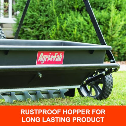 Agri-Fab Tow Behind Spiker Seeder Drop Spreader for Seed, Fertilizer, Salt and Ice Melt, 100 lb Capacity with 32 In Working Width - style: 100 lb. Tow-Behind Spiker/Seeder Spreader