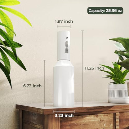 Bamworld Battery Powered Sprayer Rechargeable Electric Spray Bottle 750ml - color: White, size: 750ml