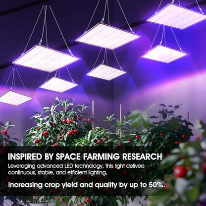 2 Pack LED Grow Light Panel 200W Lamp for Indoor Plants, Sun Like with White Blue Red UV IR LEDs for 4x4ft Coverage Grow Tent Greenhouse Veg and Bloom Seedlings Hydroponics - color: Sunlight