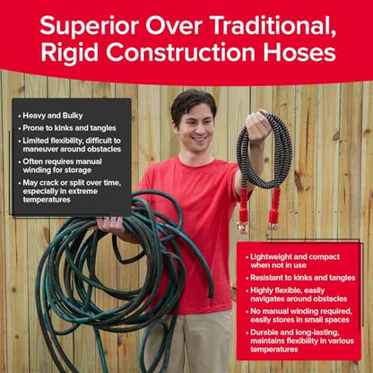 Pocket Hose Copper Head 50 FT Expandable Garden Hose, Pocket Pivot, Nozzle
