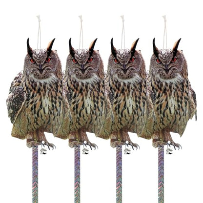 4PCS Fake Owl, Garden Owl, Plastic Owls - color: Black Owl 4pcs