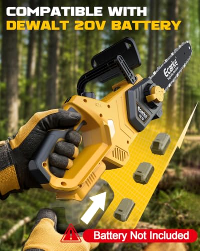 Ecarke 16-Inch Brushless Chainsaw Compatible with Dewalt 20V - color: Yellow, size: 16 Inch