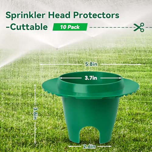 Lawn Sprinkler Head Protector – 10 Pcs for 1.5" - 2.5" Sprinkler Heads