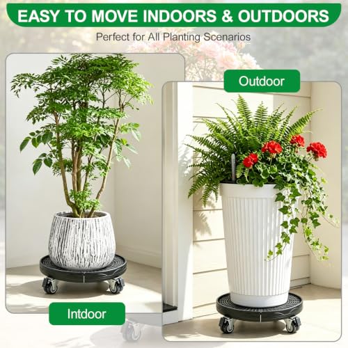 Expandable Plant Caddy with Lockable Wheels