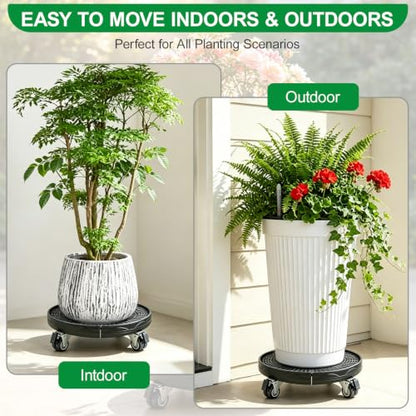 Expandable Plant Caddy with Lockable Wheels