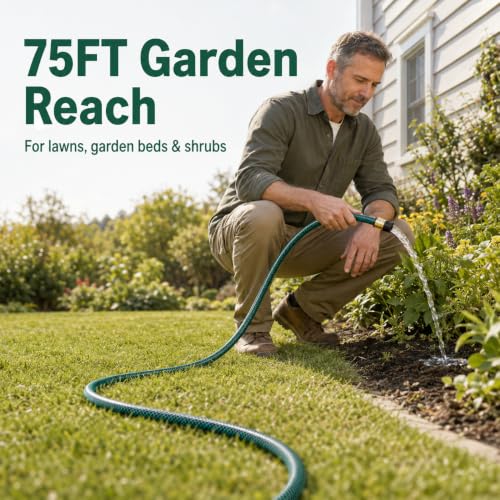 Orgrimmar 75FT PVC Garden Hose with 5/8 Inch Outside Diameter - size: 75FT