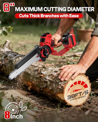 2-IN-1 Cordless Pole Saw and Chainsaw Compatible with Milwaukee Battery
