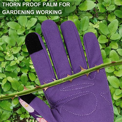 Leather Gardening Gloves for Women Garden Gloves Thorn Proof Heavy Duty Gloves Women Gardening Gift - color: Color C