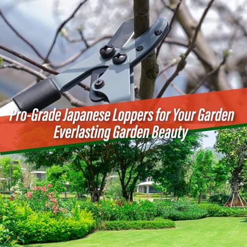 SUIZAN Anvil Hand Loppers 18" - Japanese Branch Cutter Garden Tree Trimmer - size: Anvil Loppers 18" (465mm)