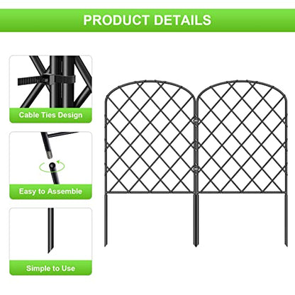 OUSHENG 25 Pack Decorative Garden Fence, Total 27ft(L) x 24in(H) - size: 27ft x 24in
