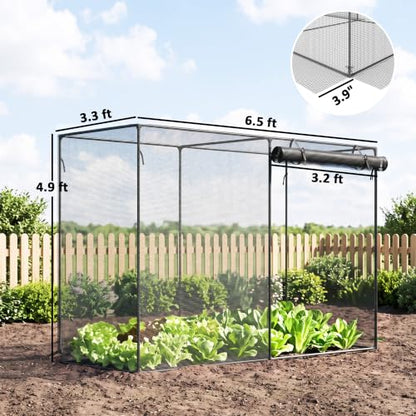Outsunny 6' x 3' x 5' Crop Cage, Plant Protection Tent, Black