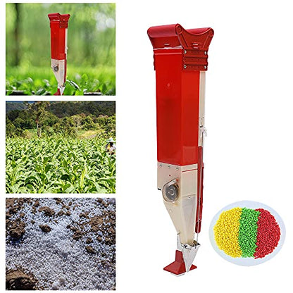 YIYIBYUS Fertilizer Applicator, Adjustable Handheld Corn Peanut Fertilizer, Single-Cylinder Manual Vegetable Garden Planter Lawn Planting Helper Gardening Tools(Single-Cylinder)