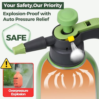 T4U Pump Sprayer 0.5 Gallon, Hand Pressure Spray Bottle for Plants