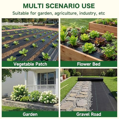 4FT x 300FT Woven Weed Barrier Landscape Fabric 3.2OZ for Gravel - size: 4 FT X 300 FT