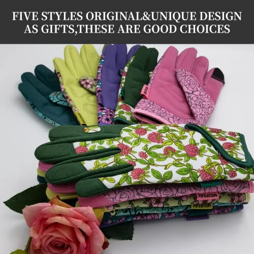 Cute Pattern Gardening Gloves,Thornproof Garden Glove,Gardener Gift - color: 1 Pair Per Pack-pink, size: Medium