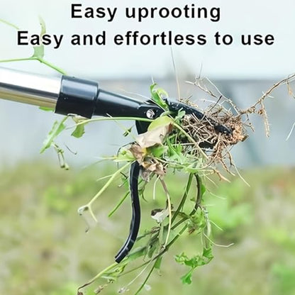 Stand-Up Weed Pulling Tool with 3-Claw Design, Effortless Root Remover for Lawn & Garden, Durable Metal Weeder Head for Dandelions & Crabgrass (Handle Not Included)