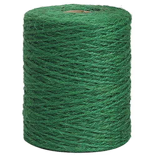 Vivifying Garden Twine, 656 Feet 2mm Green Plant Ties, Strong Jute Twine String for Climbing Plants, Tomatoes, Floristry, Crafts - color: Green, size: 656Feet