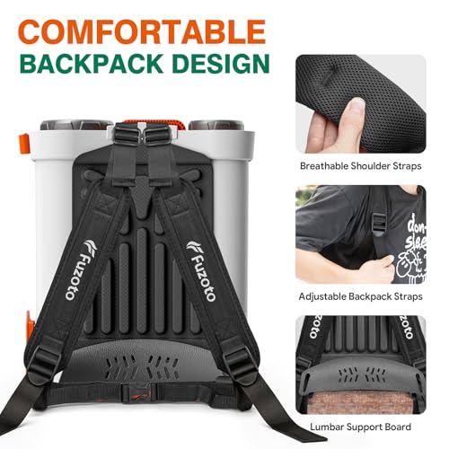 Battery Powered Backpack Sprayer 5.3 Gallon for Lawn, Garden, Yard - size: 5.3GAL