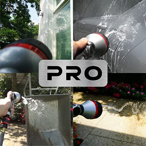 Eden Metal Straight 6-Pattern Hose Nozzle: Thumb Operated, Cyclonic Turbo - style: Straight Thumb Control