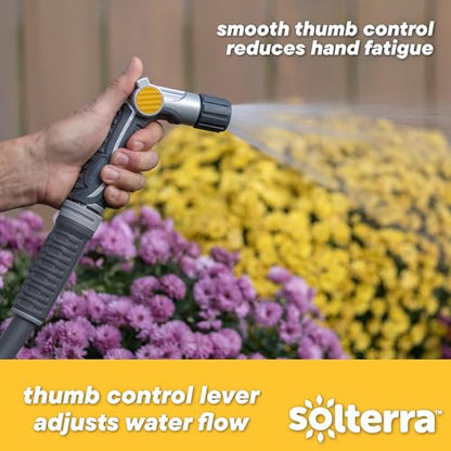 Solterra Adjustable Garden Hose Nozzle with Thumb Control - size: Thumb Control, style: Adjustable