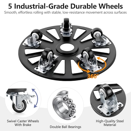 KEDSUM 16 in Plant Caddy with Wheels, Anti-Rust & Anti-Slip, 440LBS - size: 16"