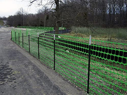 Electriduct Plastic Garden Fencing 150 Feet Green Netting Barrier Safety Mesh Snow Fence Roll - color: Green, size: 150 Feet