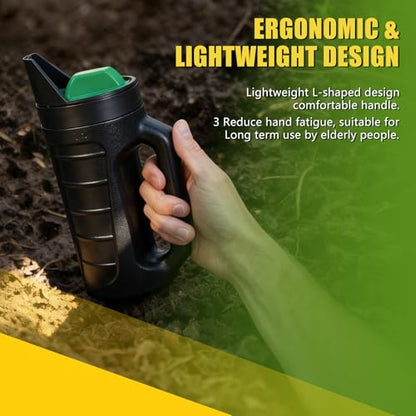 Adjustable Handheld Seed Shaker – Hand Spreader - 90oz Capacity Multi-Purpose Spreader for Fertilizer, Grass Seed, Ice Melt & Lawn Care - Green - color: Green