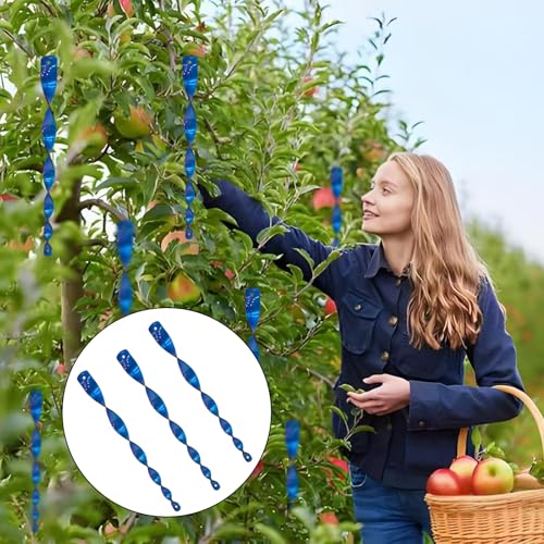 15Pcs 12inch Blue Spiral Bird Repellent Reflective Scare Rods - color: Blue