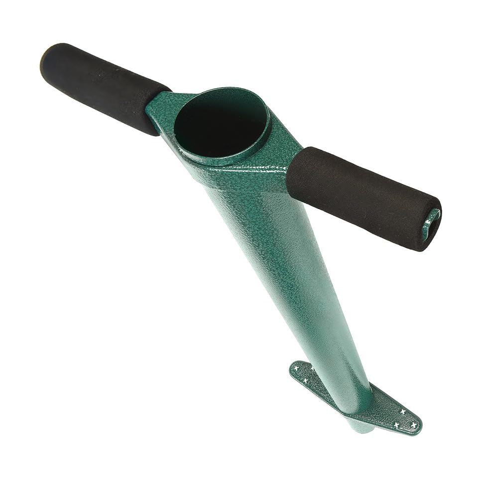 Edward Tools 5 in 1 Long Handle Garden Tool - Sturdy Steel Pro Grade Bulb Planter, Long Handle Weeder, Sod Plugger, Soil Probe, Transplanter - Step, Twist, Pull - Multi Depth Options