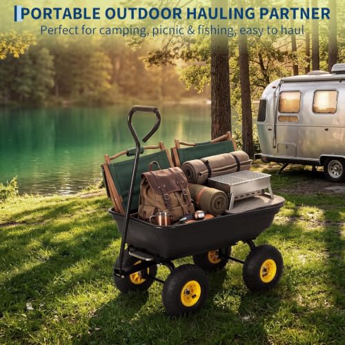 Heavy-Duty Utility Garden Dump Cart, 400Lbs Capacity - size: 400LBS
