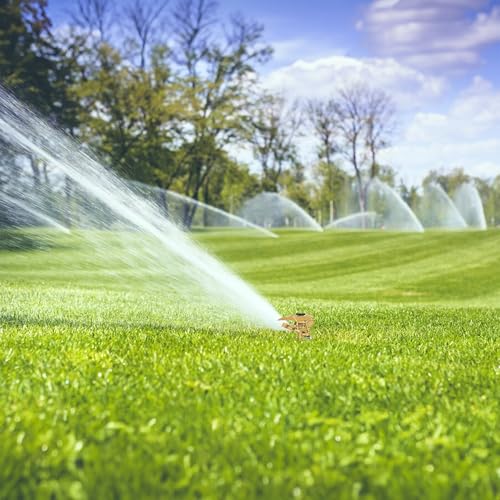 Hourleey 1/2 Inch Zinc Impact Sprinkler, 2 Pack Heavy Duty Lawn Sprinkler Head with Nozzles, Adjustable 0-360 Degree Impulse Watering Sprinklers for Large Coverage Garden Grass Yard Irrigation - size: 2 Pack