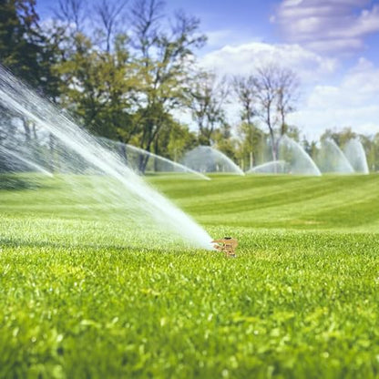 Hourleey 1/2 Inch Zinc Impact Sprinkler, 2 Pack Heavy Duty Lawn Sprinkler Head with Nozzles, Adjustable 0-360 Degree Impulse Watering Sprinklers for Large Coverage Garden Grass Yard Irrigation - size: 2 Pack