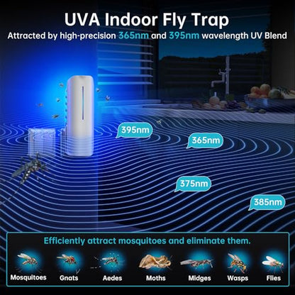 BURLAN Fruit Fly Traps Indoor for Home: Plug in Mosquito Bug Zapper - color: 2PC-White