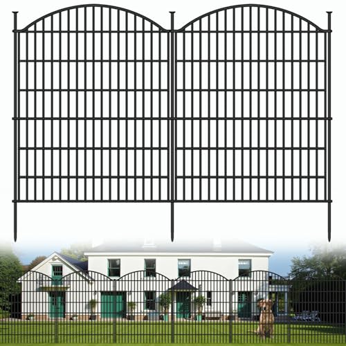 ULIOK 15 Panels Decorative Garden Fence, 32 in(H) X 37.9ft(L) No Dig Fence Panels Animal Barrier for Patio, Animal Ground Stakes Fencing for Garden, Rabbit Dog Temporary Fence for Outdoor Yard - size: 15 Panels-32in(H)x37.9ft(L)-Convex