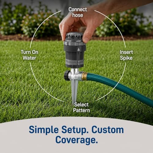 6-Pack Orbit 58573N H2O-Six Gear-Drive Sprinkler on Metal T-Spike (6)