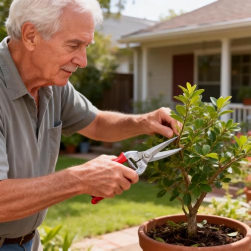 2 Pcs Garden Pruning Shears, Multifunctional Garden Scissors Set, 8" Stainless Steel Straight&Angled Pruning Floral Shears, Garden Shears for Cutting Flowers, Trimming Plants, Picking Fruits