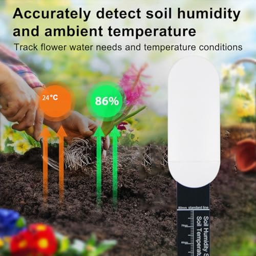 Smart Soil Moisture Meter: Zigbee Soil Moisture Sensor with App Control, Historical Record, Soil Tester with Moisture/Temperature Sensor, Tuya Zigbee Hub Required, Soil Meter for Garden, Plants