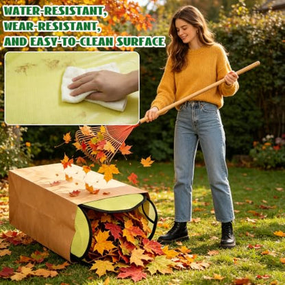 1 Pack Pop Up Leaf Bag Holder, Reusable PVC Leaf Bag Chute for Easy Leaves Collecting, Lawn Bags Holder Stand Yard Bag Funnel for Outside Paper Yard Waste Bag - color: 1 PC