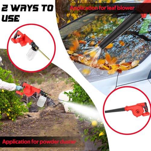 Rozlchar Electric Diatomaceous Earth Duster Compatible for Milwaukee 18V - color: Red