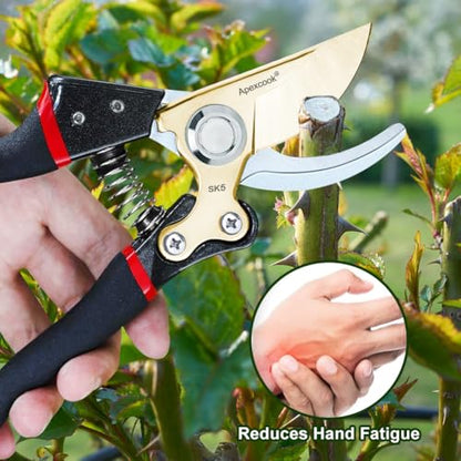 Gardening shears for pruning garden shrubs and harvesting flowers, fruit - style: Japanese Garden Pruning Shears