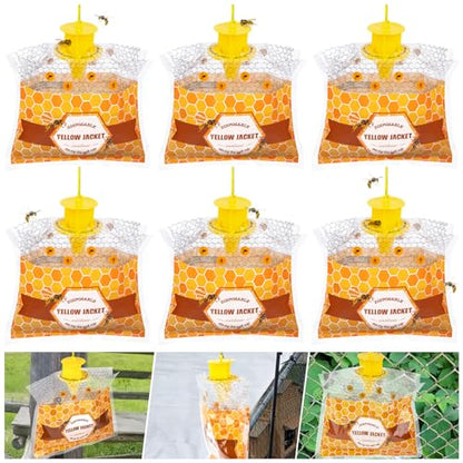 Outdoor Disposable Yellow Jacket & Wasp Traps 6 Pack - size: 6 Pack
