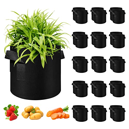 10 Gallon Grow Bags, Black Fabric Pots with Handles(30 Pack) - color: 30 Pack