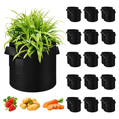 10 Gallon Grow Bags, Black Fabric Pots with Handles(30 Pack) - color: 30 Pack