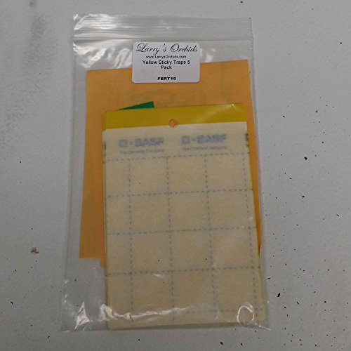 Yellow Sticky Traps Pack of 5 for: thrips whiteflies aphids - non-toxic [FERT16]