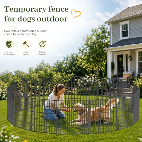 No Dig Garden Fence Outdoor for Yard, 32in (H) x 35.4ft(L) - size: 32 in(H) X 35.4 ft(L)