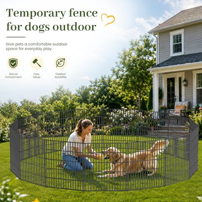 No Dig Garden Fence Outdoor for Yard, 32in (H) x 35.4ft(L) - size: 32 in(H) X 35.4 ft(L)