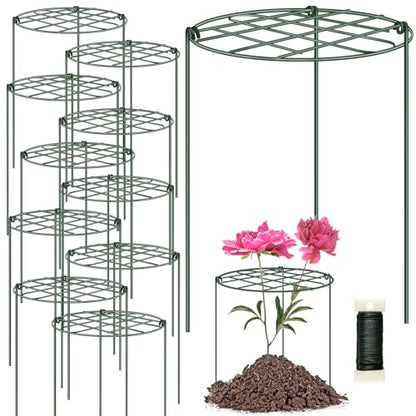 10 Pack 12 x 16 Inch Peony Cages and Supports for Outdoor Plants - size: 10pack/12 x 16 inch