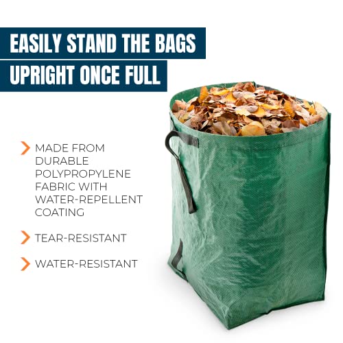 MEKKAPRO Lawn Bags 53 Gallon, 2-Pack Reusable Leaf Bags, Reinforced Handles